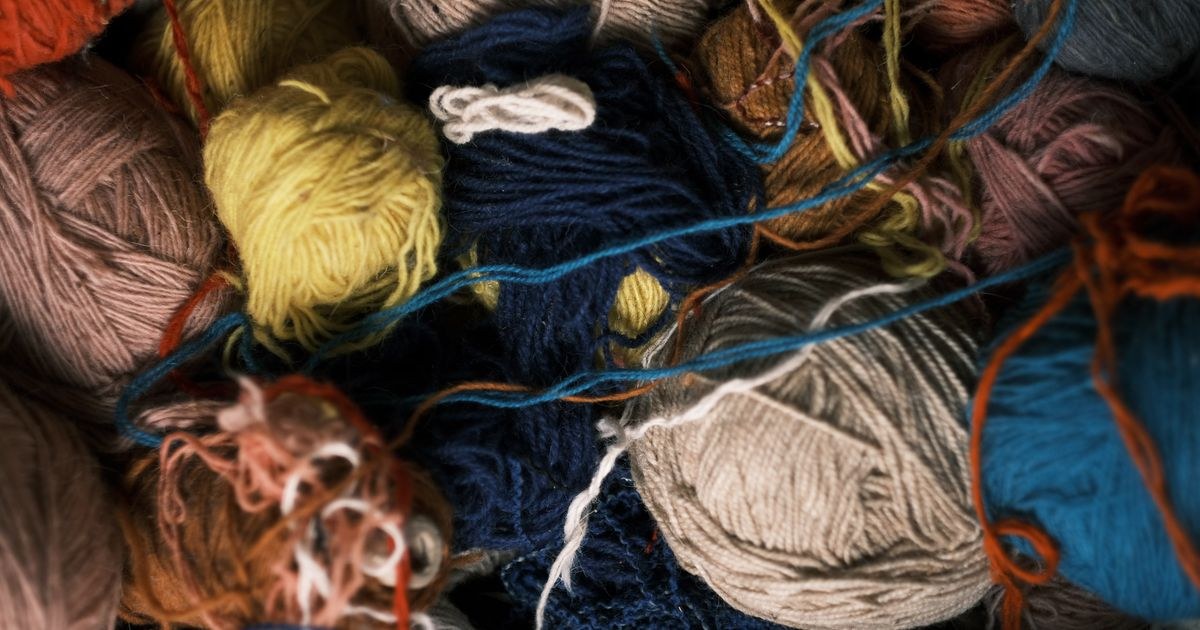 Close-up of colorful yarn balls