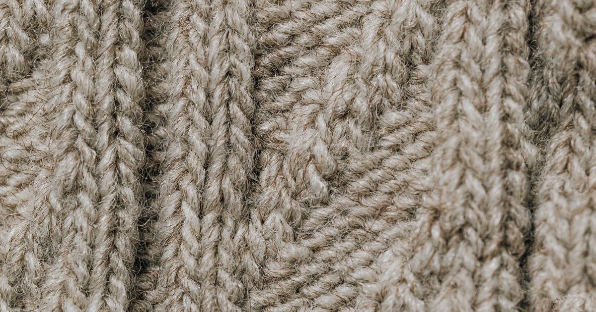 Close-up of knit texture